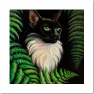 cat fern 3 Posters and Art